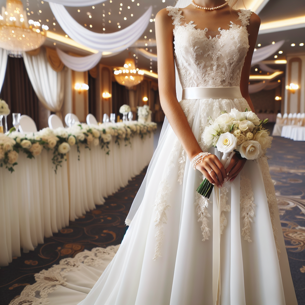 Elegância Minimalista: Vestido Branco Longo para Casamento Civil